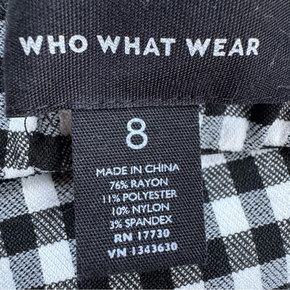 Who What Wear Monochrome Checkered Trousers - Picture 5 of 10